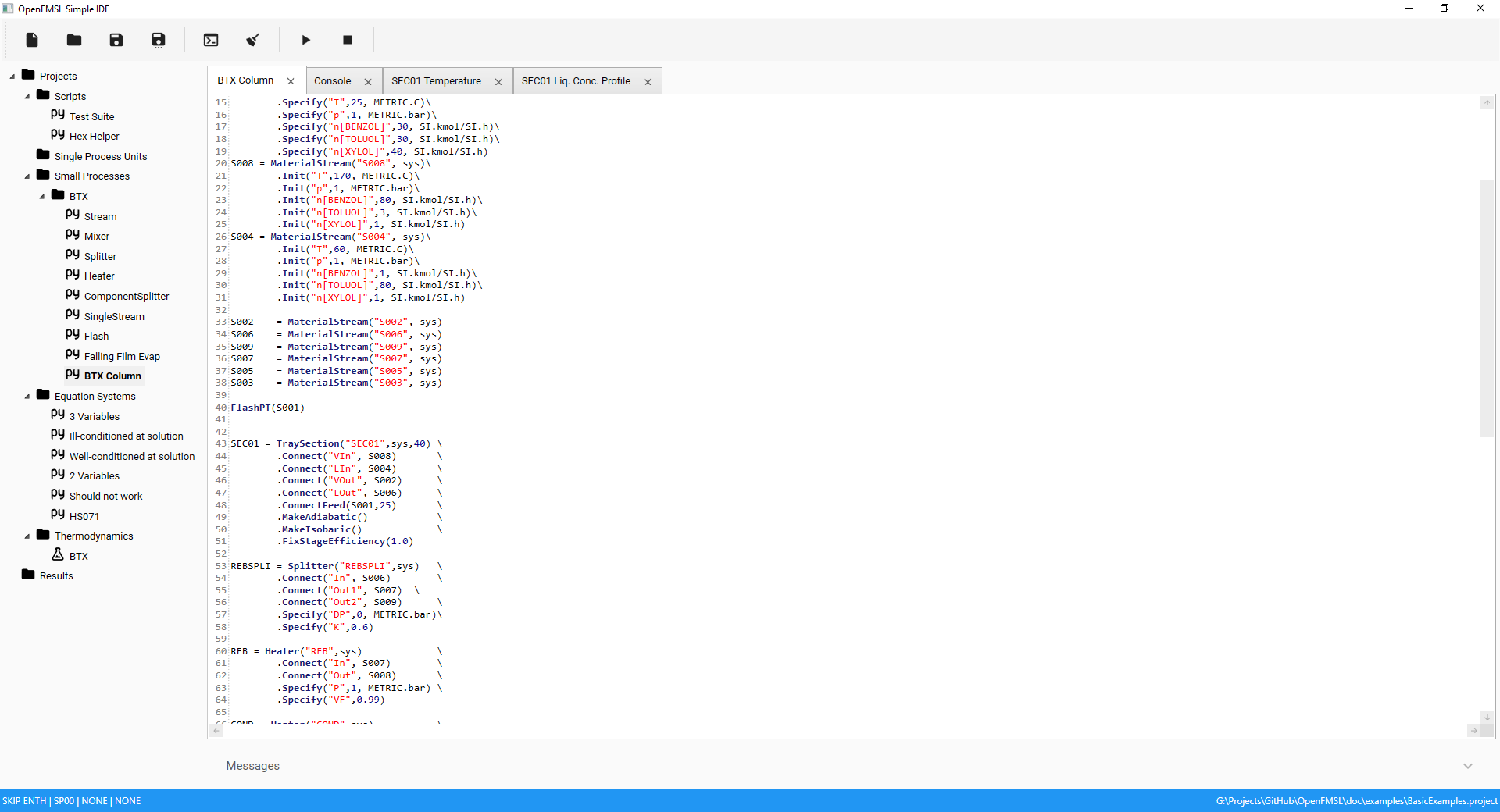 Writing Models in OpenFMSL